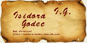 Isidora Godeč vizit kartica